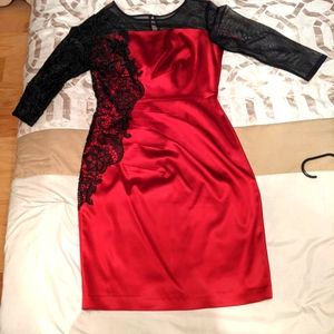 Size 10 beautiful red and black dress. JAX